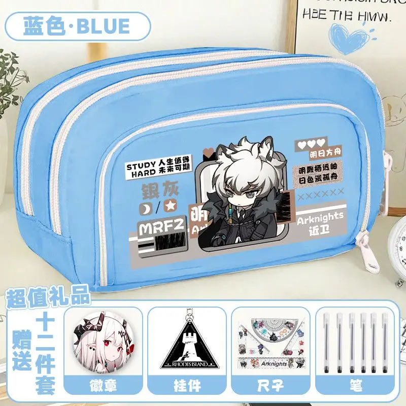 متوفر 2025 لعبة أنيمي الفرسان كوس Amiya Skadi Exusiai SilverAsh للجنسين الحرم الجامعي طباعة بسيطة تخزين مقلمة هدية