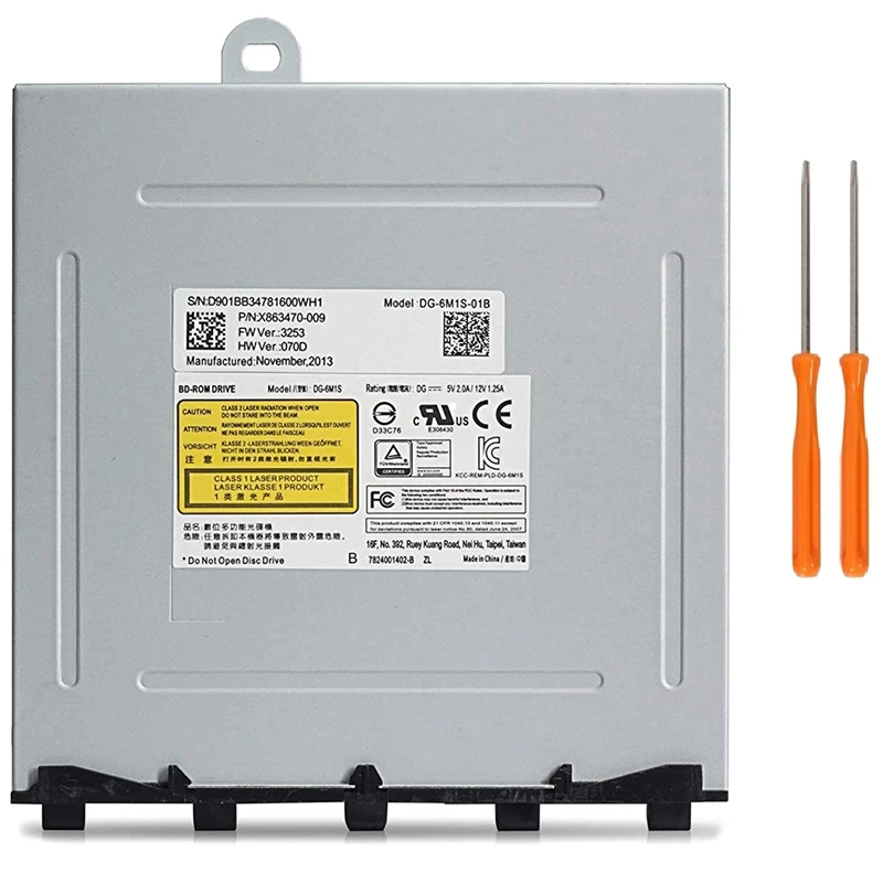 Practical Blu-Ray Disk Drive Replacement Lite-on DG-6M1S-01B DG-6M1S 6M2S B150 for Xbox One with Screwdriver