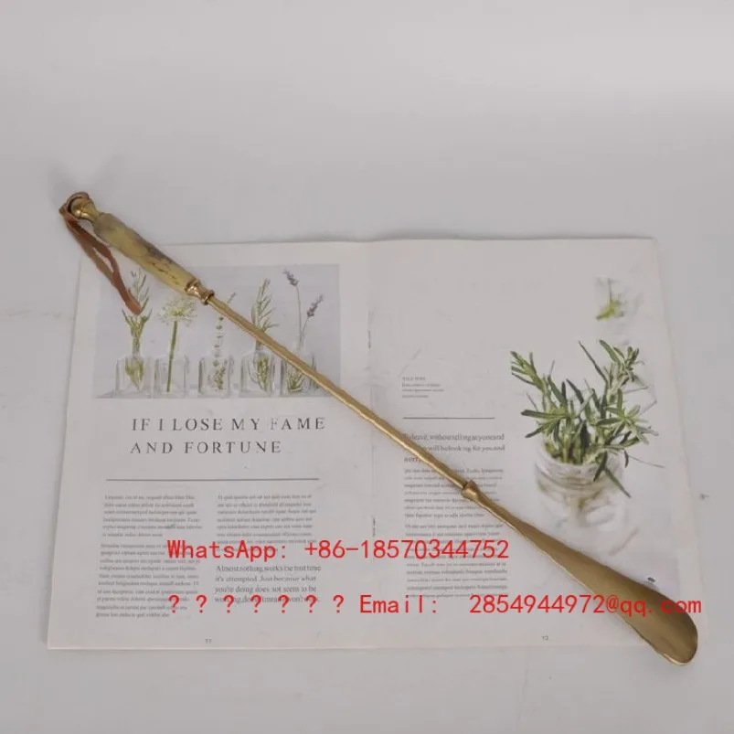 

American Retro Beef Bone Handle Creative Shoehorn Luxury Household Goods Shoe Carrier Portable Pendant