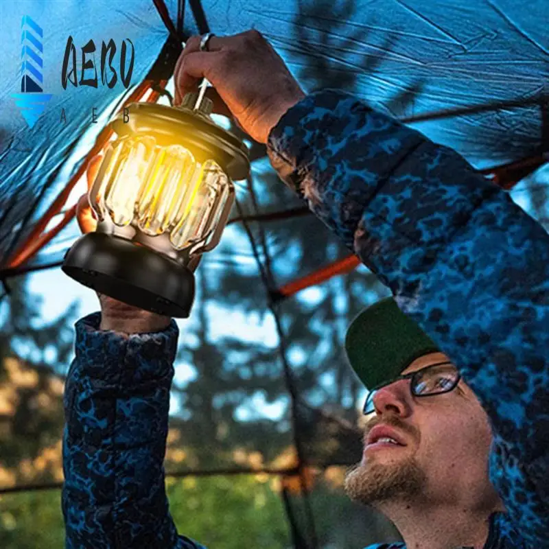 

AEB0-3500 Ma уличный светильник для кемпинга, светодиодный ретро-фонарь для лошади, портативный светильник для палатки, удобный светильник для кемпинга с зарядкой через USB