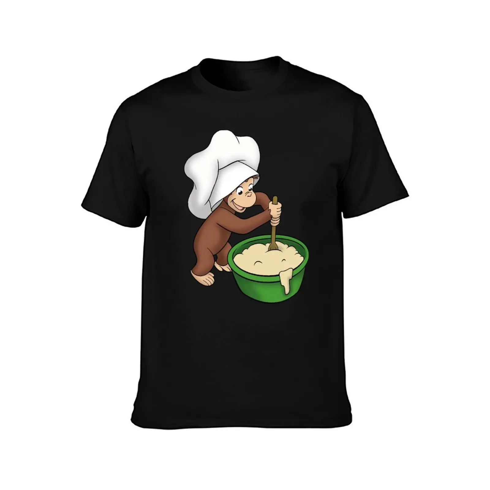 Curious George baking a cake T-Shirt Independence Day Short Sleeve T-Shirt