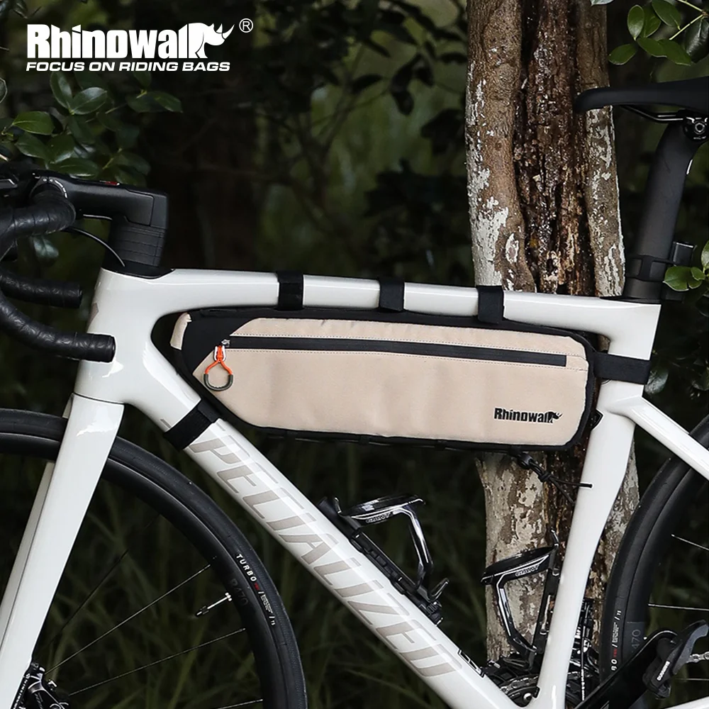 

Сумка на раму велосипеда Rhinowalk 2,1 л/27 л, грязеотталкивающая дорожная гравийная велосипедная треугольная сумка для хранения, легкая конструкция под трубкой