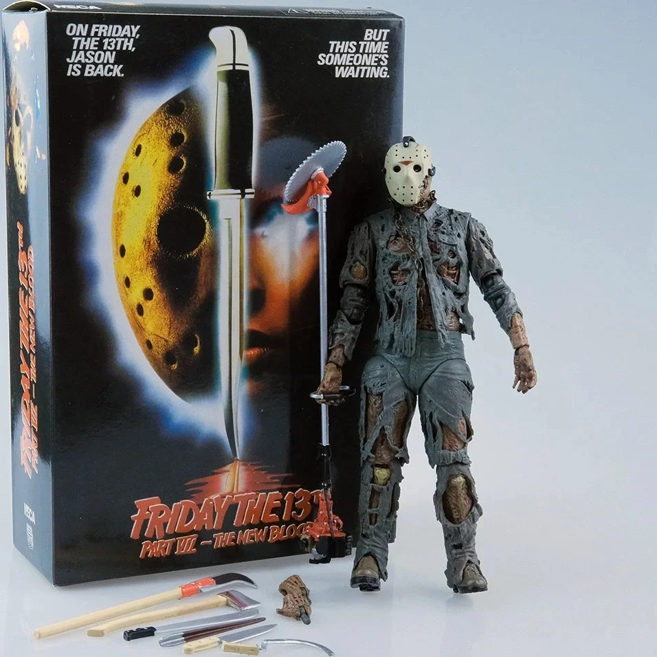 The Black Friday Jason Voorheess Figure Horror Movie Action Figure PVC Statue Models Desktop Ornament Decoration Collectable Toy