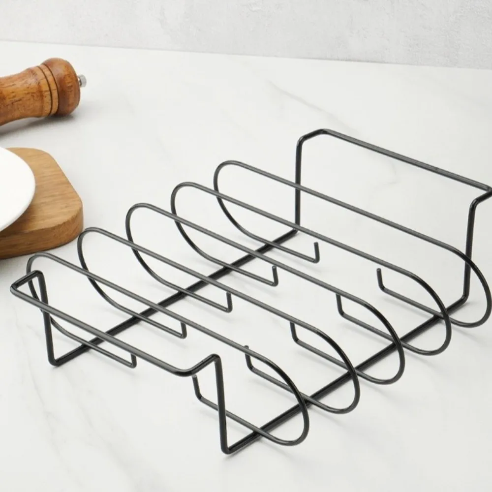 Multi-Purpose Non-Stick BBQ Rib Racks Carbon Steel Durable Roasting Stand Extra Long BBQ Steak Racks Restaurant