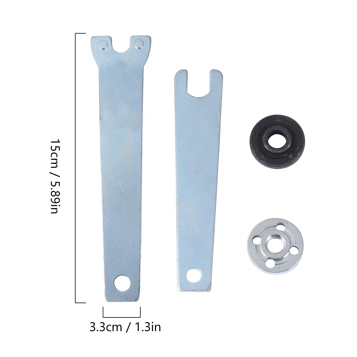 4Pcs Angle Grinder Spanner Carbon Steel Kit Lock Nut Wrench Tools Includes Spanners Gaskets for Grinding Cutting Polishing view 2