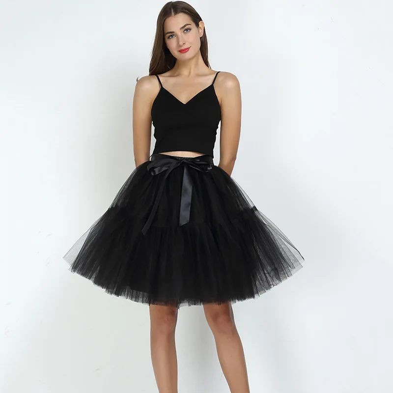 Super Flauschigen 5-schicht Tutu Rock Multi-schicht Große Schaukel Gaze Rock Damen Rock Tutu Rock Brautjungfer Rock elegante Temperament