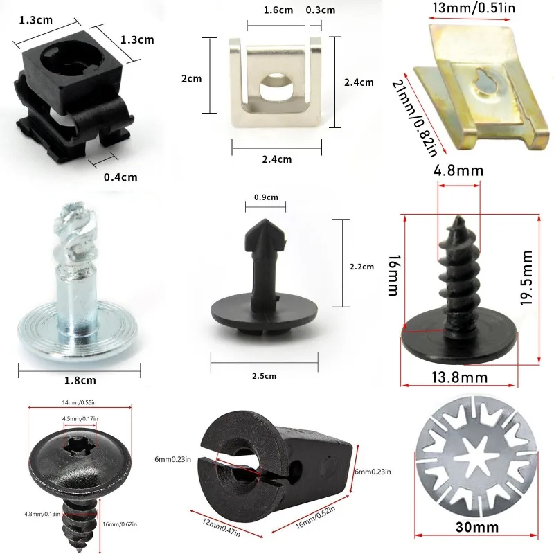 70pcs For AUDI A4 A6 A8 TT Undertray Engine Under Cover Fixing Clips Screw Bolt Kit Auto Fastener Tools