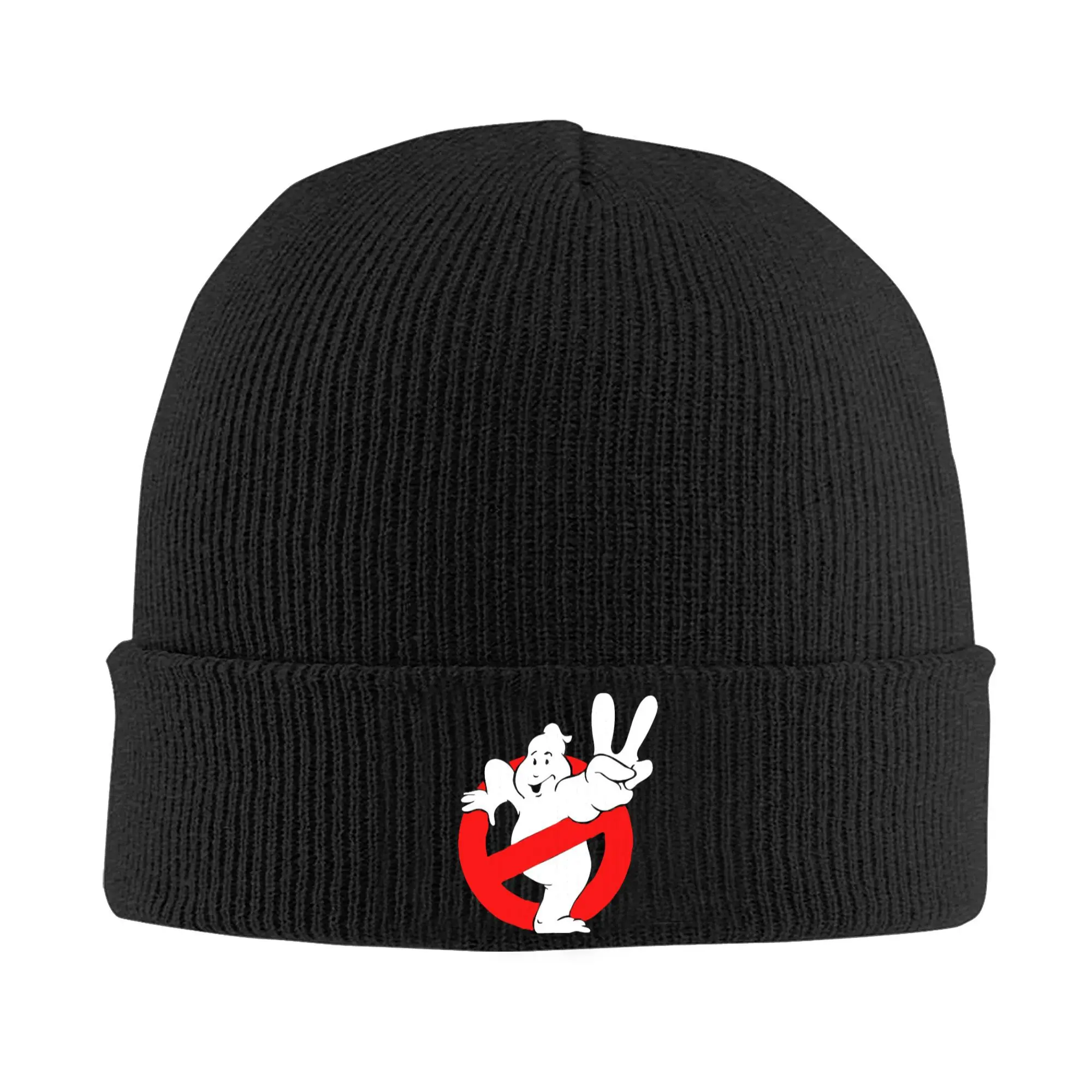 Peace Knitted Hat Women's Men's Skullies Beanies Autumn Winter Hats Acrylic Ghost Busters Movie Warm Cap