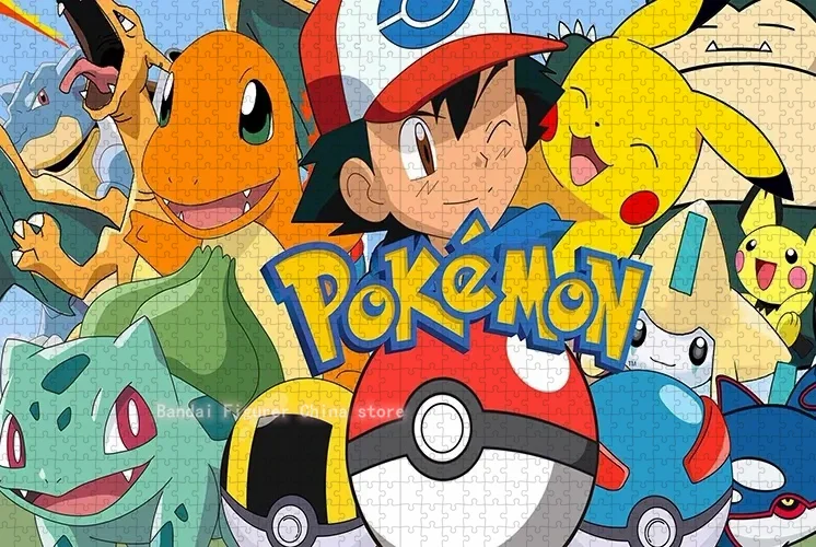 Cartoon Printing PokeMon Character Puzzle 300/500/1000 Paper Puzzle, Stress Relieving Puzzle Toy, Unique Gift