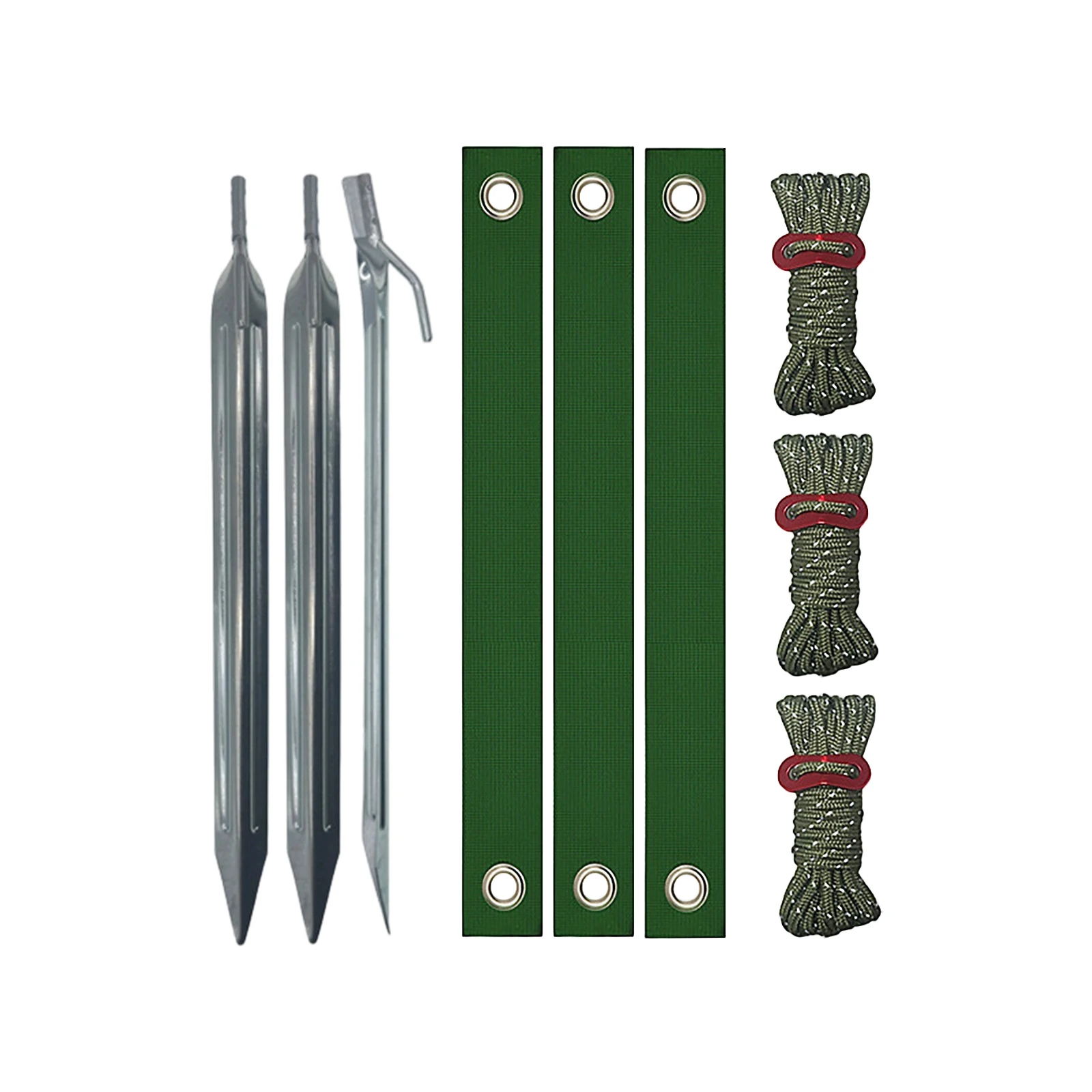 Durable Green Heavy Duty Tree Stake Support and Tying Straps Set Tree Binding And Windproof Fixing Straps Rhombus Shape