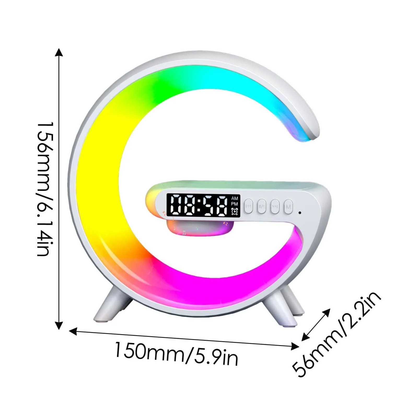 Energy-saving Bedside Lamps Speaker With Wireless Charger, Speaker Light With Wireless Charger, Light With Wireless Charger