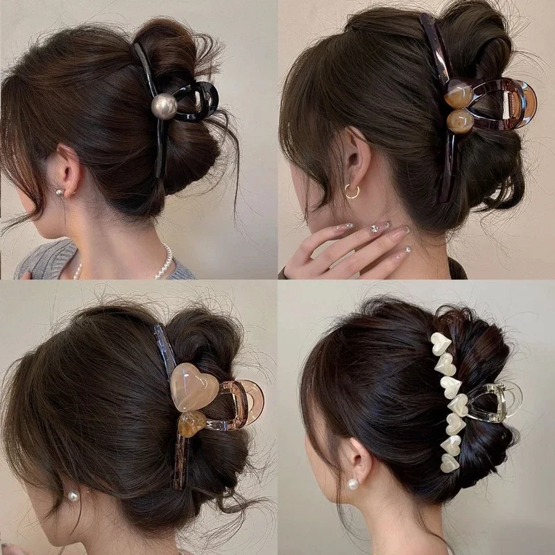 

4pcs new ladies elegant large catch clip hair accessories, suitable for outdoor travel.