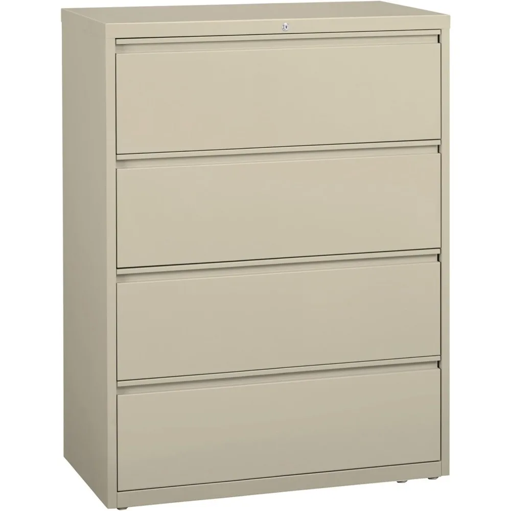 4-Drawer Lateral File, 42 by 18-5/8 by 52-1/2-Inch, Putty
