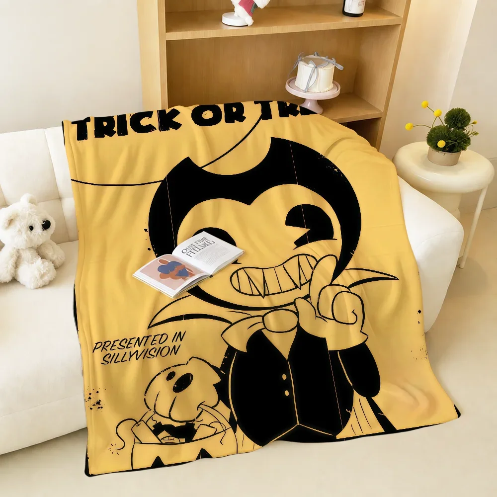 Game B-Bendy And The Ink M-Machine Warm Soft Plush Blanket For Sofa Living Room Nap Home Bedroom Travel Gift Flannel Pet Hogar