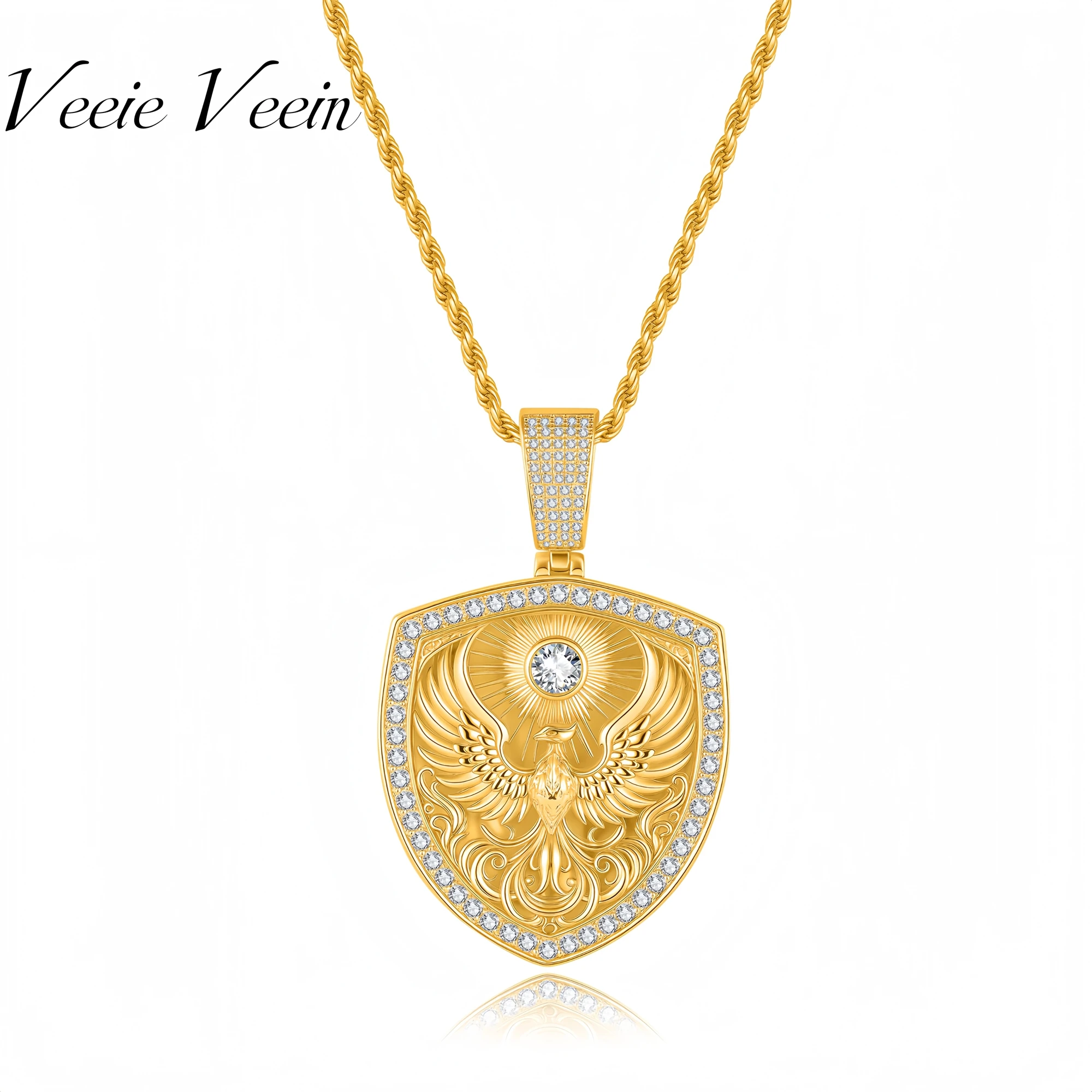 

Veeie Veein Luxury Brand The Moissanite Necklace S925 Sterling Silver Retro Pendant Features Light Luxury And High End Design