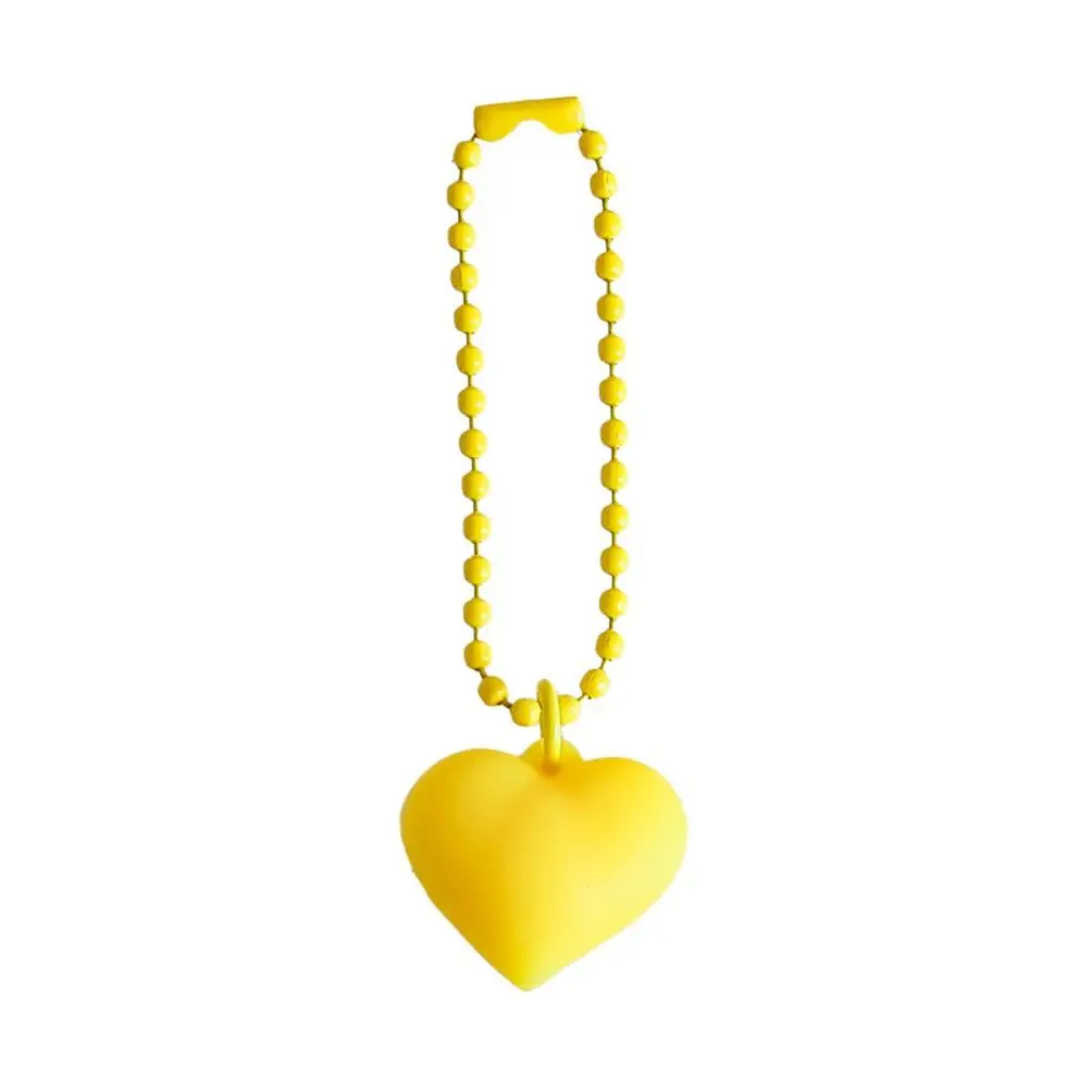 Fashion Y2K Colorful Heart Keychain Korean Kawaii Silicone Heart Keyring Dopamine Sweet Candy Color Heart Pendant Bag Pendant