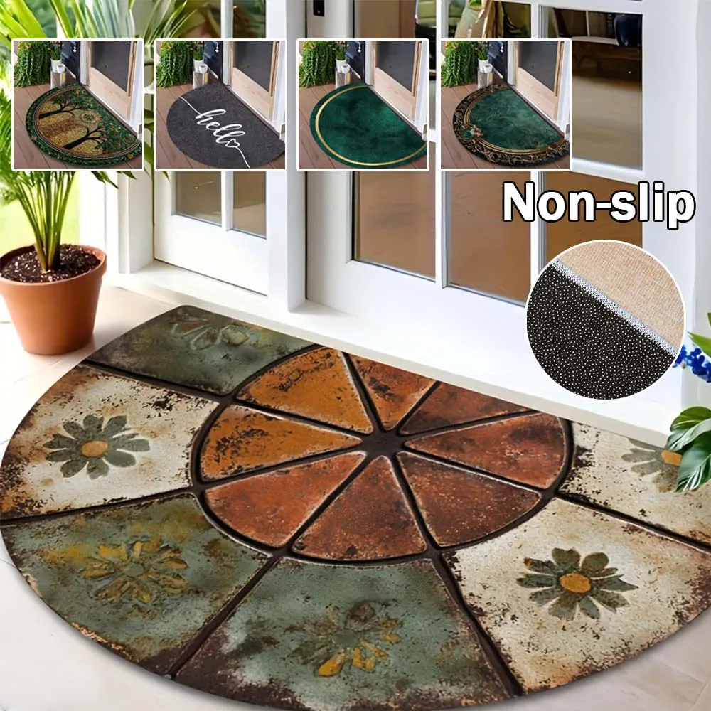 

Non-slip American Retro Door Mat Quick Water Absorption Stain Resistant Entrance Floor Rug for Porch Hallway Outdoor Home Decor