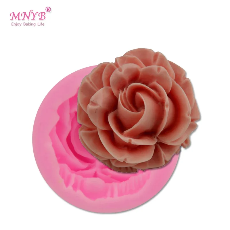 Bloom Rose silikonowe formy do ciasta 3D kwiat kremówka formy Cupcake galaretki cukierki czekoladowe dekoracje narzędzie do pieczenia formy FQ2825