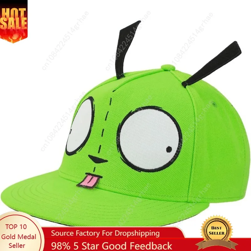 

Invader Zim Gir Big Face Green Snapback Hat