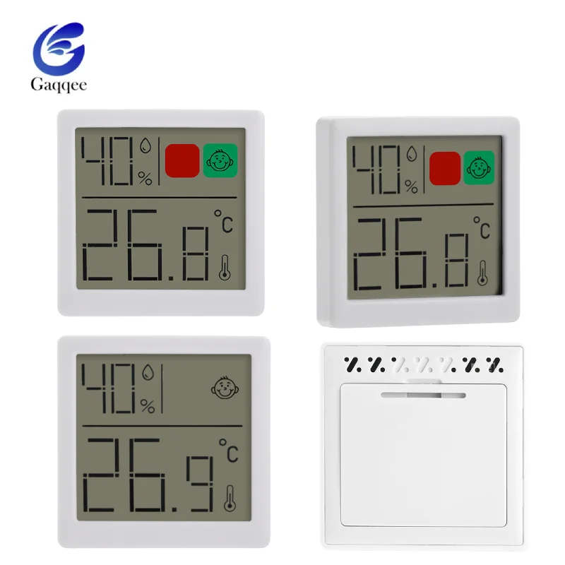 

Indoor HD LCD Digital Mini Thermometer -50~70℃ 10%~99%RH Real-time Detection Electronic Temperature And Humidity Meter