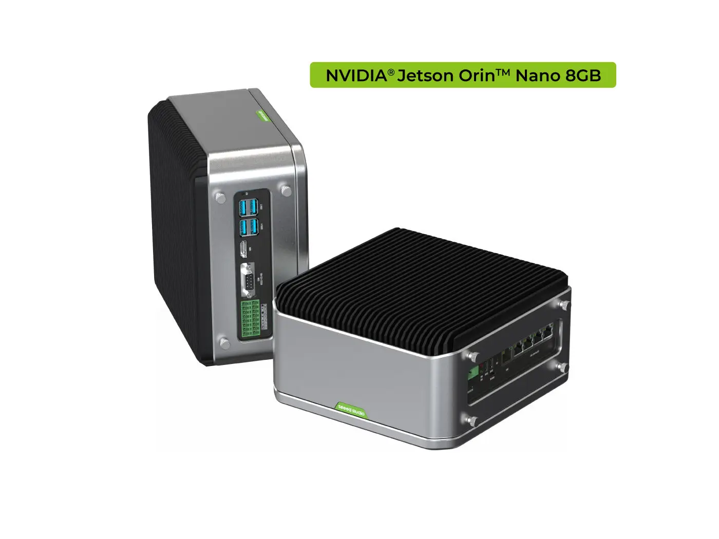 reServer Industrial J3011- Fanless AI-enabled NVR Server with NVIDIA Jetson Orin™ Nano 8GB module, Aluminum case with passive co