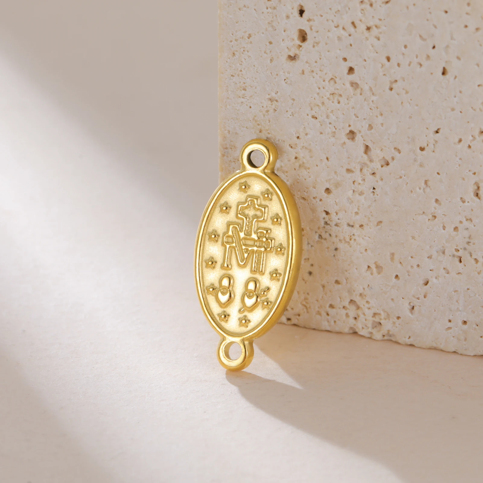 1 Stück Jungfrau-Maria-Anhänger aus Edelstahl, DIY-Anhänger für Halskette, Armband, Schmuckherstellung, religiöses Amulett, gesegnetes Zubehör – Detail 2