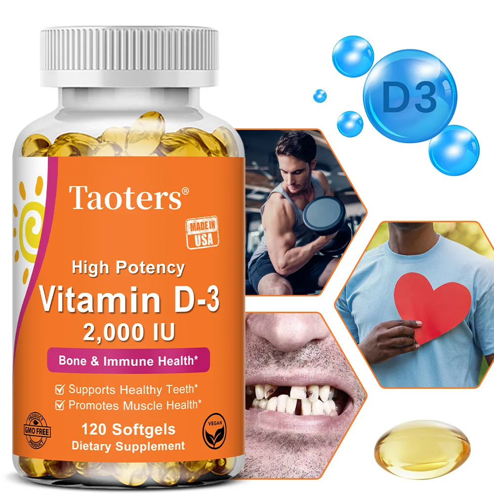 

Капсулы витамина D3 Витамин D3 2000 МО 50 Макг Функция здоровья мышц помогает поддерживать иммунное здоровье Сильные кости и зубы