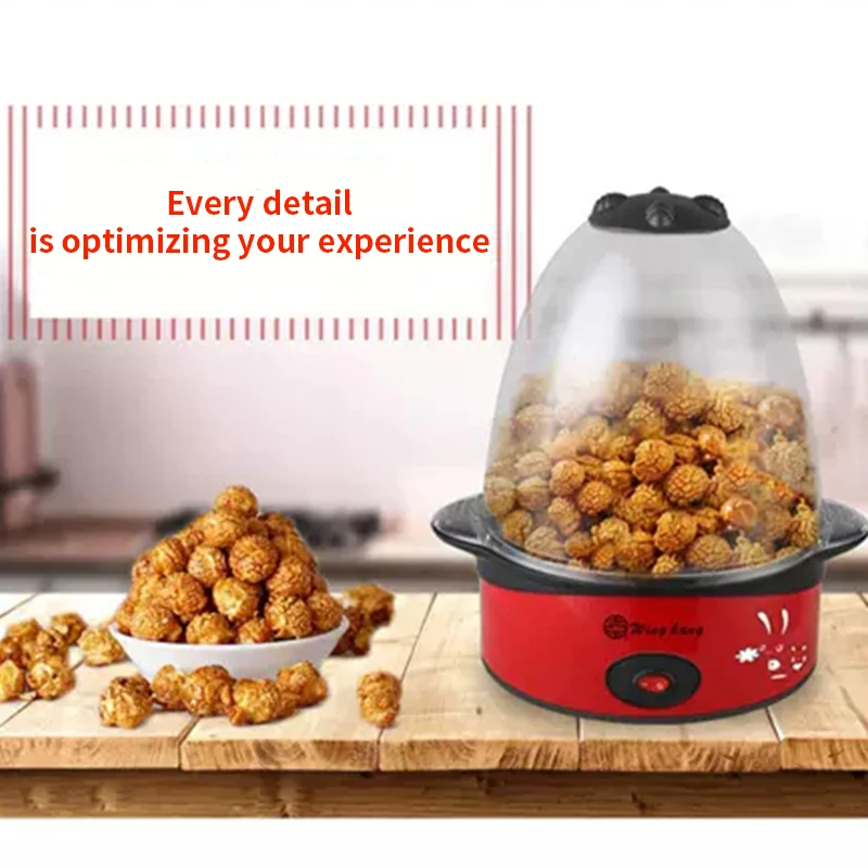 2023 220V Popcorn Machine Mini High Efficiency Popcorn Machine Home Appliances Fully Automatic Home Kitchen Snack Making Machine