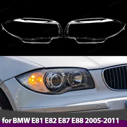 Car Transparent Housing Front Headlights Lens Shell Cover Glass Lampcover Lampshade For BMW 1 Series E81 E82 E87 E88 2005-2011