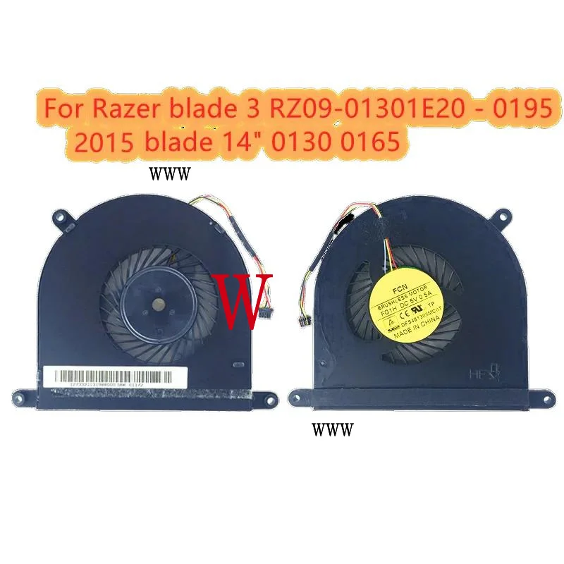 00. New  Laptop CPU Cooling Fan For Razer blade 3 RZ09-01301E20 - 0195 2015 blade 14