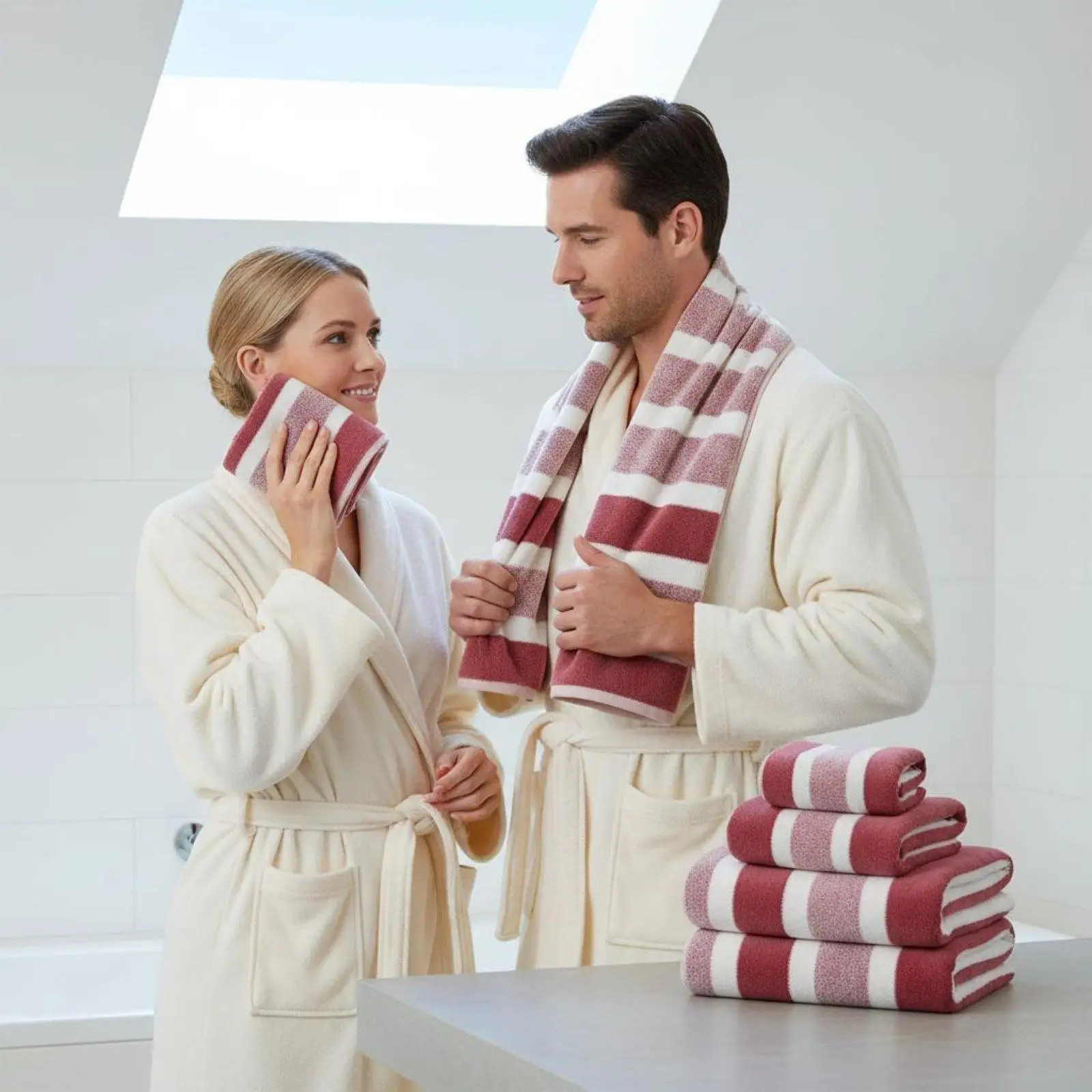 8 Pieces Washroom Towels Thickened Home Textiles Soft & Cushiony for Couples, Family