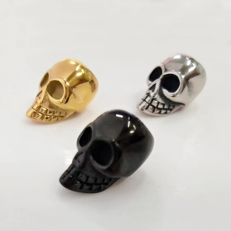 

5pcs of Stainless Steel Men's Skeleton Skull Ghost Punk Jewerly Men's Gothic DIY Accessories Findings Parts Wholesale