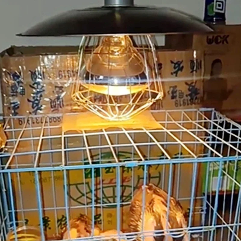Farm Brooding Heating Lamp Net Cover Set Adjustable Temperature Piglet Warming Bulb with Lampshade for Animal Care