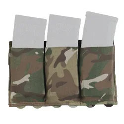 ATYUDRO Tattico 5.56/7.62mm Leggero Elastico Triple Mag Pouch Caccia CS Wargame Molle Sistema Accessori Marsupio Fondina