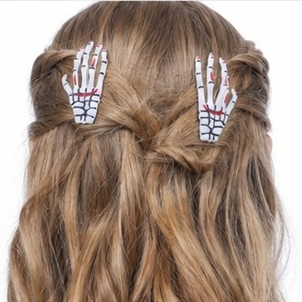 8Pcs Hair Clip Women Hair Pin Claw Type Premium Plastic Halloween Accessory Creative Elegant Design Gift