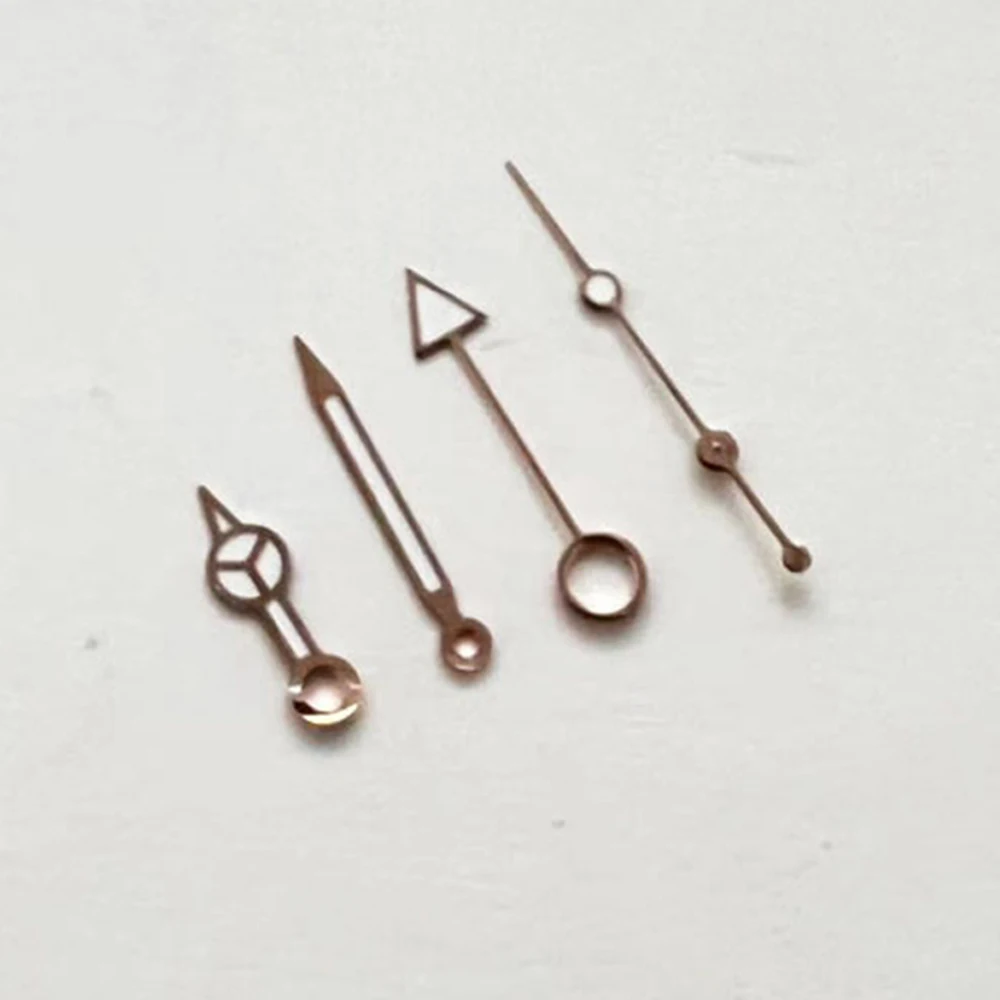 1 Set Gold/Rose Gold Watch Hands Green Luminous NH34 Hands GMT Pointers for NH34 Movement Watch Needle Accessories