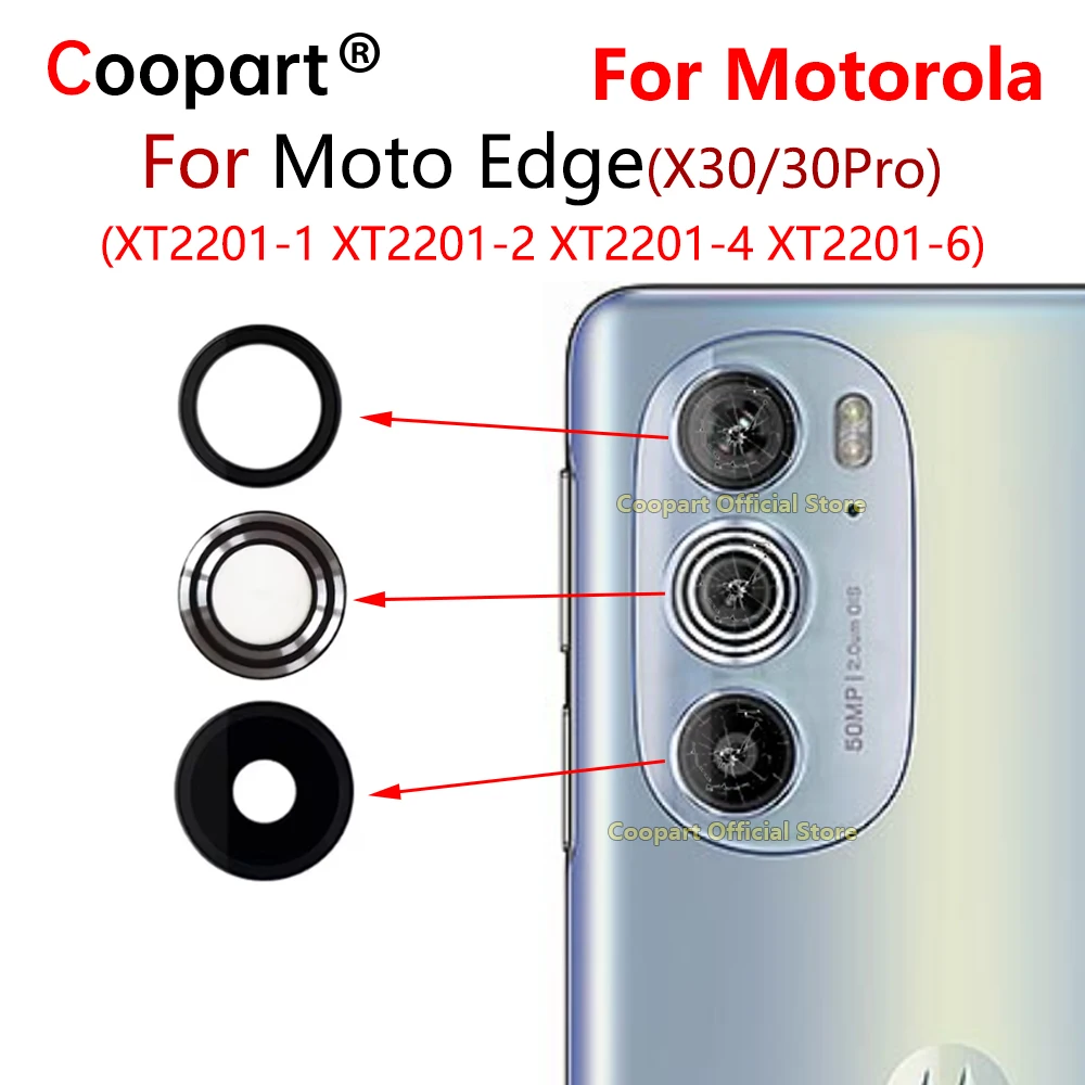 New Rear Back Camera Glass Lens For Motorola Edge 30 Pro / X30 / Edge Plus 2022 Replacement XT2201-1 XT2201-2 XT2201-4 XT2201-6