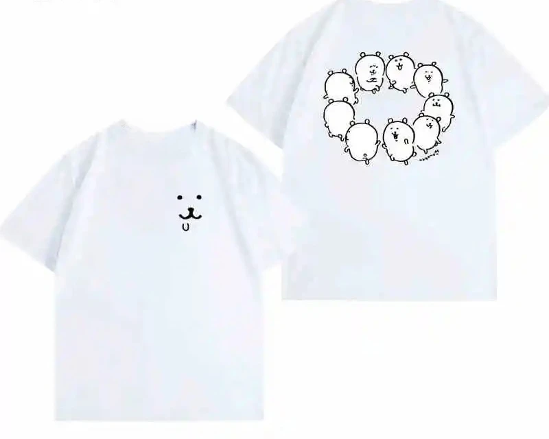 

Nagano Anime Cartoon Couple Short-Sleeve Collaboration T-Shirt, Summer Men's Pure Cotton Top, Loose Fit, Versatile Casual