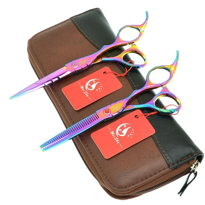 

6.0 Inch Professional Hair Scissors Set Japan Steel Barbers Cutting Shears Thinning Clippers Hairdressing Haircut Tijeras A0109A