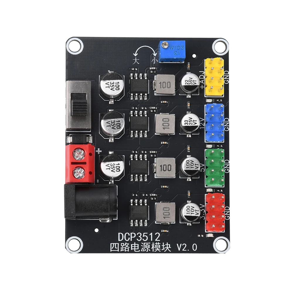 4-Kanal DC-DC Abwärtswandler-Modul 6V-30V auf 0,9V-29,6V Einstellbare Stromversorgung mit unabhängigen Ausgängen für Embedded-Systeme – Detail 8