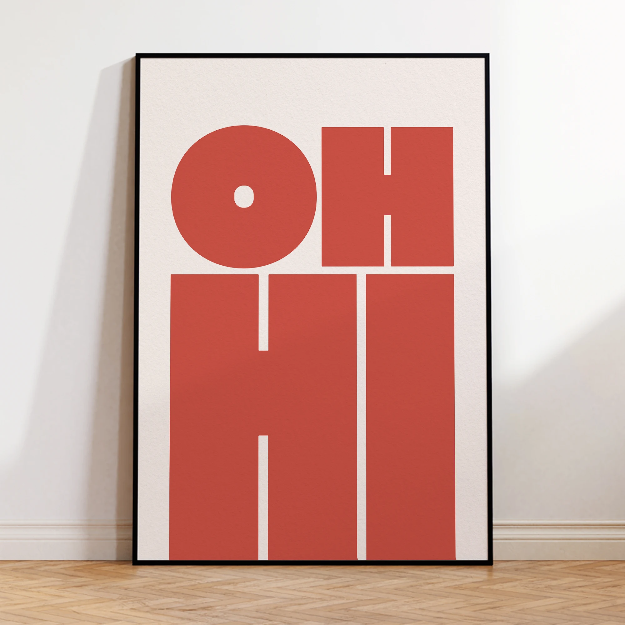 Oh Hi，Modern Minimalist Greeting  Wall Art Prints Canvas Painting Poster Picture For Living ，bedroom，school Room Home Decor