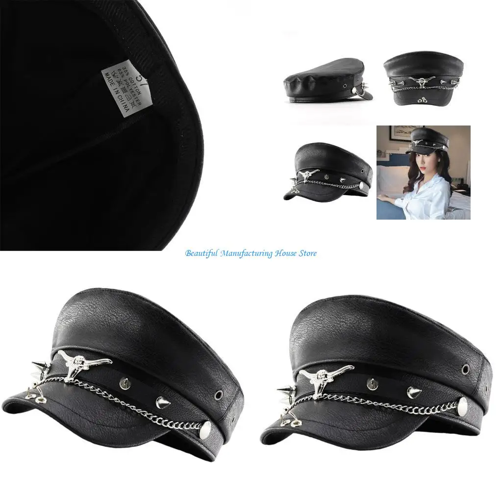 

E56A Militaries Bullhead Rivet Hat Practical Adjustable Band For Outdoor Activity
