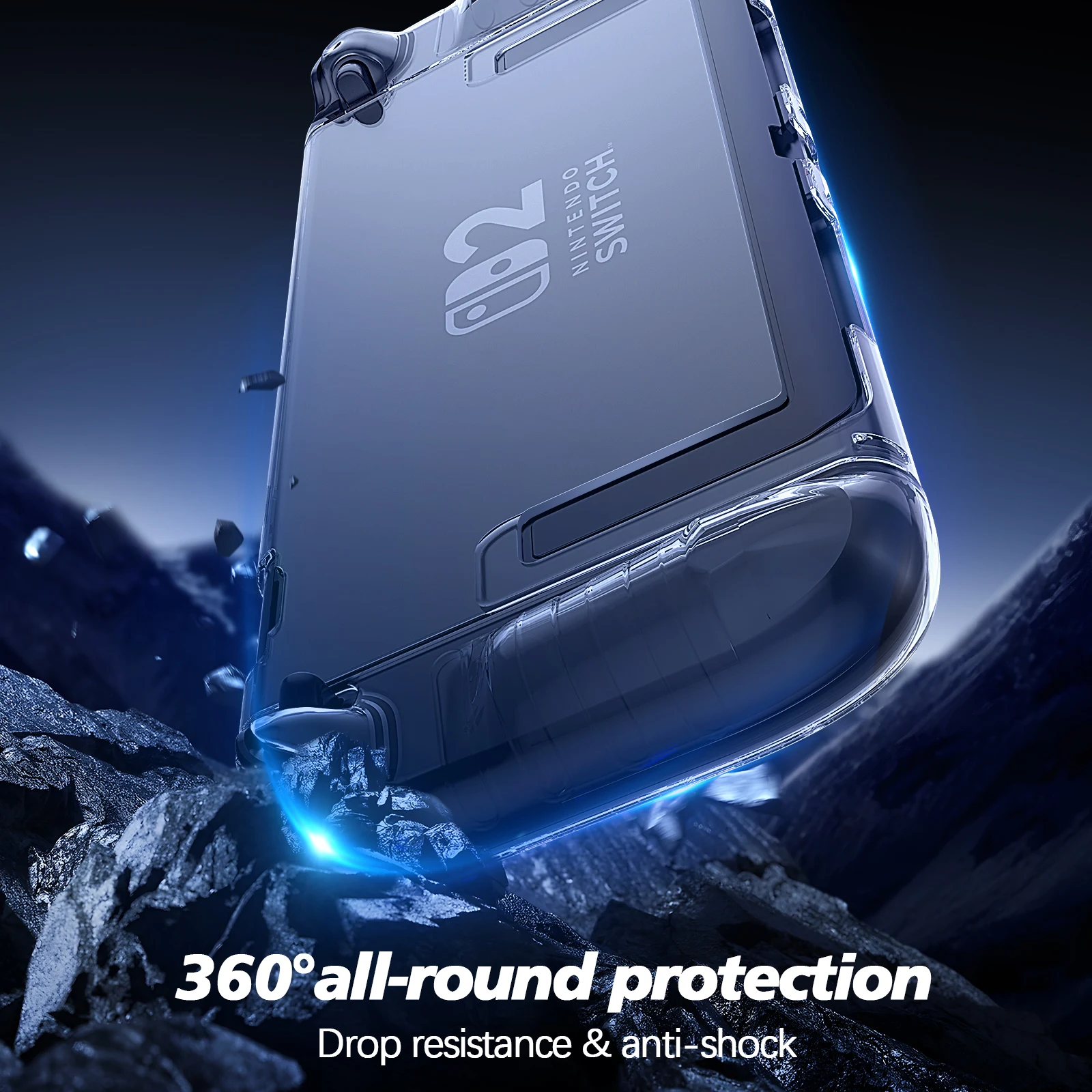 HUADAI مناسبة للتبديل 2 2025 حافظة واقية للكمبيوتر الشخصي الشفافية مقبض وحدة التحكم في الألعاب حزمة كاملة رقيقة جدا سبليت واقية #3