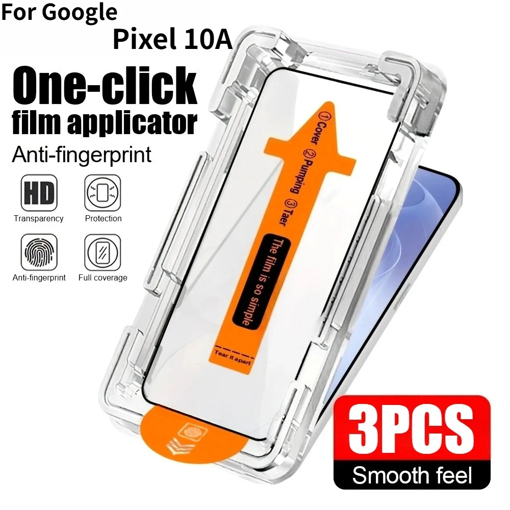 

Ultra HD Clear Tempered Glass Screen Flim For Google Pixel 10/9 A Pro XL 8 One-Click Bubble-Free Installat Dust Free Protect Kit