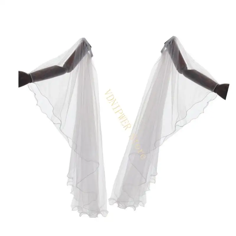 Victoria dài Tulle Găng tay gothic Tay áo có thể tháo rời thời trung cổ Phục hưng Trang phục D08E