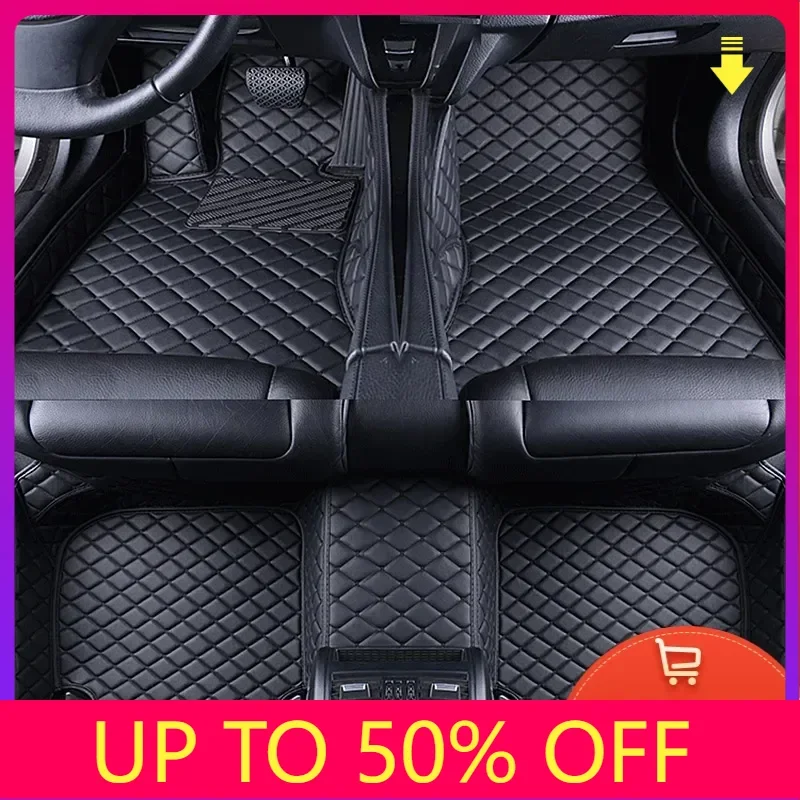 Custom Car Floor Mats For Jeep Patriot Wrangler Compass Renegade Leather Rugs Full Protector Auto Accessories Foot Carpet