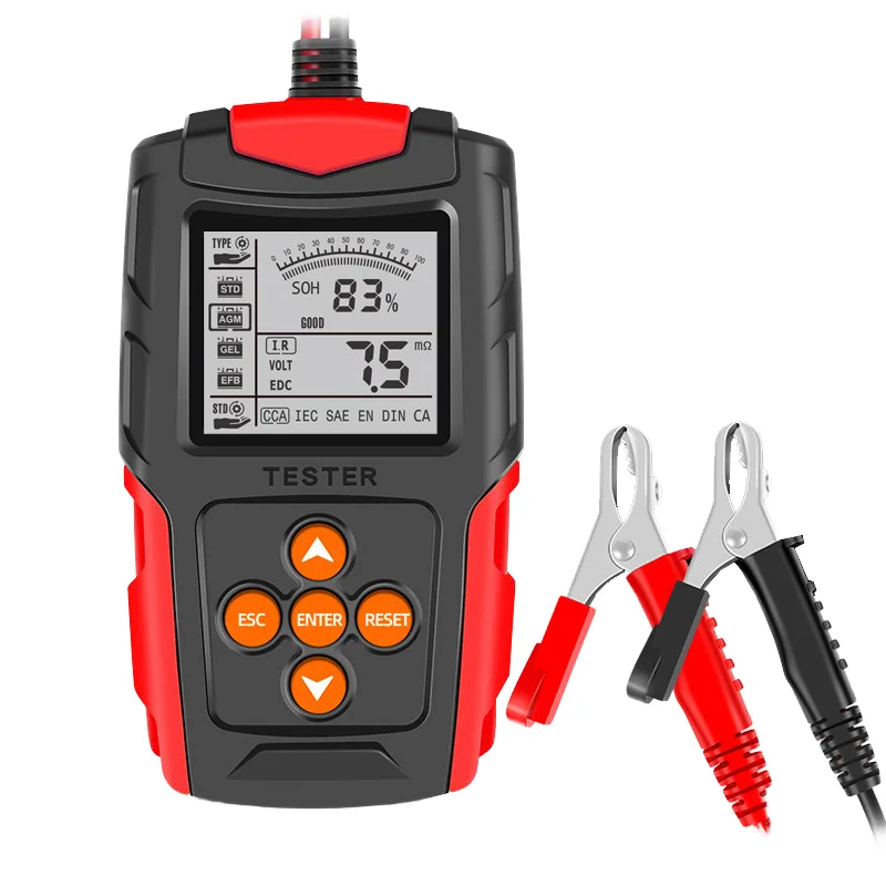 

Universal 12V 24V Car Battery Tester Digital Automotive CCA Analyzer for Cars Trucks Motorcycles with High-Capacity Testing