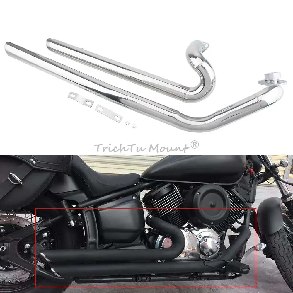 Motorcycle Exhaust Pipe Muffler Full Exhaust System Silencer For Yamaha V-Star XVS1100 Custom Classic Drag Star 1100 Accessories