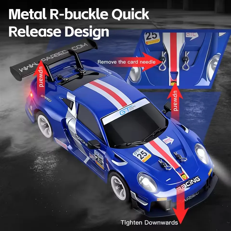30KM/H High-Speed RC Racing Car Electric 4WD Drift Car 1:28 Scale Remote Control Drifting Four-wheel Drive Car Toy Model