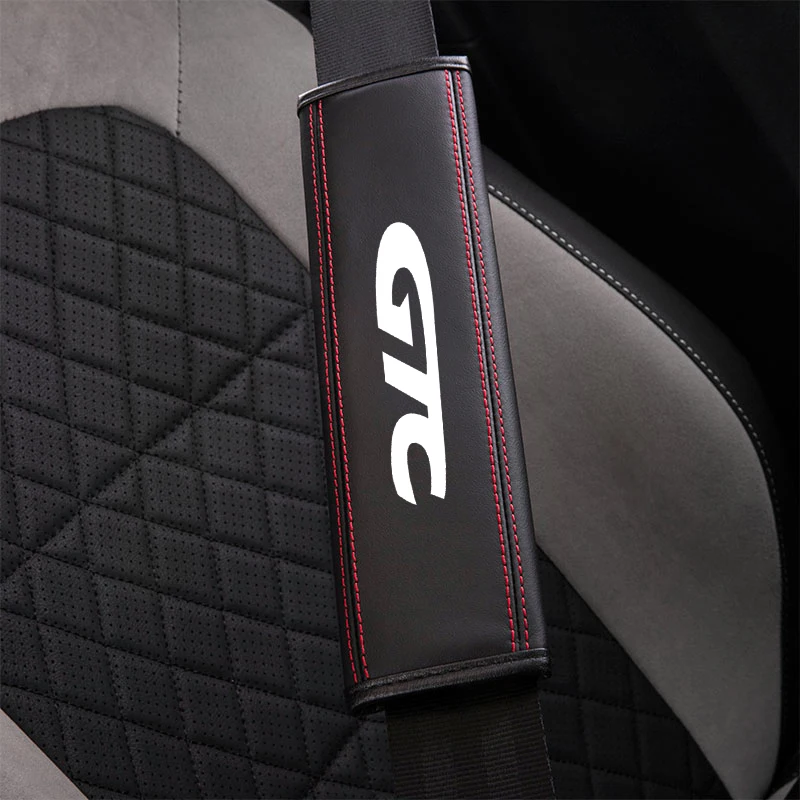 For OPEL opc opcline CORSA gsi ASTRA sxi VECTRA gtc car 1pc Cowhide Car Interior Seat Belt Protector Cover For car Auto Accessor